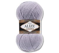 Wohnkult Alize 100 g Lanagold Premium Wolle 51 Auswahl Mützen Decken Kleidung Accesoire (200 | Grau)