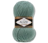 Wohnkult Alize 100 g Lanagold Premium Wolle 51 Auswahl Mützen Decken Kleidung Accesoire (386 | Azurblau)