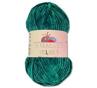 Wohnkult Himalaya 100 g Velvet Dolphin Wolle 40 Farben zur Auswahl Chenille Strickgarn Flauschgarn Glanz Accessoire Kleidung Decken (90048 | Petrol)
