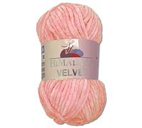 Wohnkult Himalaya 100 g Velvet Dolphin Wolle 40 Farben zur Auswahl Chenille Strickgarn Flauschgarn Glanz Accessoire Kleidung Decken (90019 | Rosa)