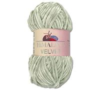 Wohnkult Himalaya 100 g Velvet Dolphin Wolle 40 Farben zur Auswahl Chenille Strickgarn Flauschgarn Glanz Accessoire Kleidung Decken (90057 | Grau)
