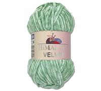 Wohnkult Himalaya 100 g Velvet Dolphin Wolle 40 Farben zur Auswahl Chenille Strickgarn Flauschgarn Glanz Accessoire Kleidung Decken (90047 | Aquamarin)