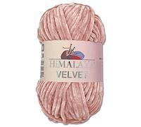 Wohnkult Himalaya 100 g Velvet Dolphin Wolle 40 Farben zur Auswahl Chenille Strickgarn Flauschgarn Glanz Accessoire Kleidung Decken (90049 | Altrosa)