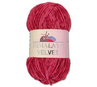 Wohnkult Himalaya 100 g Velvet Dolphin Wolle 40 Farben zur Auswahl Chenille Strickgarn Flauschgarn Glanz Accessoire Kleidung Decken (90010 | Fuchsia)