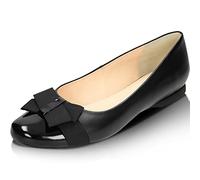 WOJAS - Damen Ballerinas/Flache Sohle/Klassische und Elengant/Leder Schue/Modische Balerinaschuhe - 44009-71, Schwarz, Größe 41