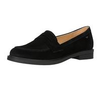 WOJAS Damen Mokassins aus weichem Veloursleder | Elegante Slipper Halbschuhe für Frauen | Klassische Wildleder Slipper, Schwarz, Größe 39
