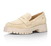 WOJAS - Damen Mokassins | Plateausohle | Penny Loafers | Sport Casual Stil | Slipper | Beige - 46124-64, Gr. 40