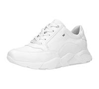 WOJAS Damen Sneakers Sportschuhe mit Schnürsenkeln - Schuhe Sneaker Turnschuhe mit Plateau Damensneaker Plateau-Sneaker Leder - Weiß, 9406-59, Gr. 37
