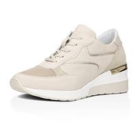 WOJAS - Damensneaker | Gold Elemente | Sport Casual | Bonded Leder | Solide und Praktisch | Beige - 46114-84, Gr. 37
