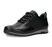 WOJAS Herren Sneakers - Herrenhalbschuhe Schuhe Halbschuhe Herrenschuhe Leder Glattleder Turnschuhe - schwarz, 10039-51, Gr. 40