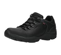 WOJAS Herren Trekkinghalbschuhe aus Echtleder | Robuste Outdoor Wanderschuhe für Männer | Atmungsaktive Trekkingschuhe, Schwarz, Größe 42