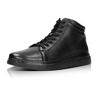 WOJAS - Herren Turnschuhe I Mit Reißverschluss I Für wärmere Tage I Modischer und attraktiver Schnitt I Aus Glattleder I Sohle 2,5 cm - 3 cm I 24025-51 - Schwarz, Gr.42
