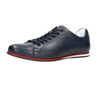 WOJAS - Herrenhalbschuhe | Roter Akzent auf der Unterseite | Leder mit Natürlicher Narbung | Schnürschuhe | Dunkelblau - 8071-56, Gr. 42
