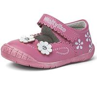 Wojtyłko WK Ballerinas für Mädchen Mary Jane mit Lederinnensohle Mädchenschuhe mit Klettverschluss süß und bequem