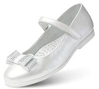 Wojtyłko WK Mary Jane für Mädchen mit Lederinnensohle | Kommunionschuhe mit Klettverschluss | Ballerinas für Prinzessin | Schuhe für Hochzeitskleider
