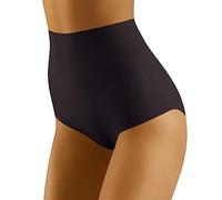 Wolbar Dame Slip Hoher Bund Shapewear Klassisch Nahtlos Unterhose WB441, Schwarz,M