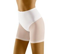 Wolbar Damen Korrekturslip Mit Hohem Bund Und Mesh Einsätzen Perfekte Passform Komfortables Und Unsichtbares Design Ideal Zum Formen Einer Glatten Schlanken Silhouette, Weiß,S