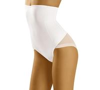 Wolbar Damen Sexy Shapewear-Slips Spitze Miederslip Hohe Taille Figurformende WB145, Weiß,L