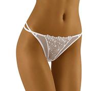 Wolbar Damen Sexy Tanga-Strings Spitze Miederslip Slips Mit Tiefer Hüftlinie WB119, Weiß,M