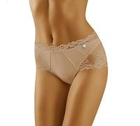 Wolbar Hipster »Damen Slip Taillenmieder mit hohem Bund Unterhose WB412«, Beige SIZE,XXL|L|M|S