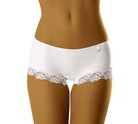 Wolbar Damen Slip Unterhose Shorts Unterwäsche Glatt Diamond 3504, Weiß,M