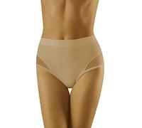 Wolbar Miederslip Dame Shapewear Musterlos Hoher Bund WB302, Beige,XL