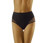 Wolbar Miederslip Dame Shapewear Musterlos Hoher Bund WB302, Schwarz,XXL