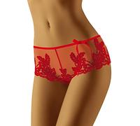 Wolbar Transparente Damen Shorts Mit Spitze WB02, Rot,L