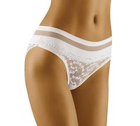 Wolbar WB404 Dame Slip Unterhose Unterwäsche Normaler Bund, Weiß,X-Large