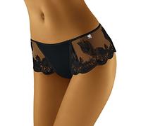 Wolbar WB405 Damen Shorts Unterhose Normaler Bund Unterwäsche, Schwarz,X-Large