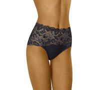 Wolbar WB414 Dame Slip Unterhose Hoher Bund Unterwäsche, Schwarz,L