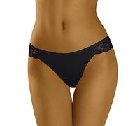 Wolbar Zauberhafter Damen String Mit Rüsche WB28, Schwarz,S