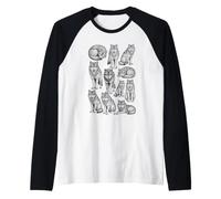 Wolf 90er Vintage Tattoo Style Retro Wölfe Grafik Y2K Raglan