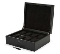 Wolf British Racing Green Uhrenbox 8 Uhren Schwarz Kunstleder 792602 - Unisex - Kunstleder