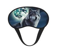 Wolf Schlafmaske für Damen und Herren, weiche und bequeme Schlafmaske, Verdunkelung, Augenabdeckung für Reisen, Yoga, Nickerchen, Schichtarbeit