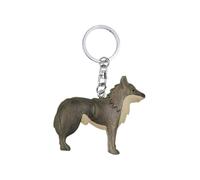 Wolf Schlüsselanhänger aus Holz