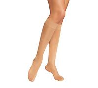 Wolford Damen 31248 Kniestruempfe, Frauen Struempfe,Shapewear,Basic,transparent,schimmernd,weich,komfortabel.4365 gobi,Small (S)