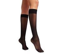 Wolford Damen 31241 Kniestruempfe, Frauen Struempfe,Basic,transparent,weich,komfortabel.7005 black,Medium (M)