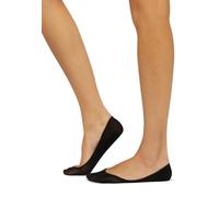 Wolford Damen Strümpfe Cotton Footsies Socks, 40 DEN, Frauen Socken,Soeckchen,Fuesslinge,weich,komfortabel,7005 black,Small (S)