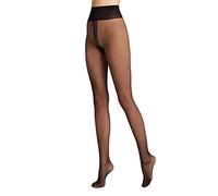 Wolford Damen Matt Fein Strumpfhose Individual 10 Back Seam 18563, 10 DEN, Gr. Large, Schwarz (Black 7005)