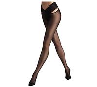 Wolford Damen Matt Fein Strumpfhose Individual 12 Stay - Hip 21646, 10 DEN, Gr. Small, Schwarz (Black 7005)