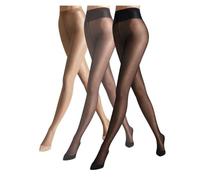 Wolford Damen Neon 40 Strumpfhosen 3 für 2 - Gobi - Nylon/Elasthan/Baumwolle - Hochglanz-Finish - L