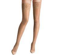 Wolford Damen Matt Fein Strumpfhose Satin Touch 20 Stay - Up 21223, 20 DEN, Gr. Medium, Beige (Caramel 4004)
