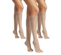 Wolford Damen Kniestrümpfe "Satin Touch" 3 for 2 Promotion, cosmetic, Gr. S