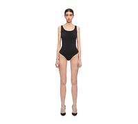 Wolford Jamaika Body für Damen, ärmellos, blickdicht, Rundstrickmaterial, glänzendes Finish, feiner Saum, brasilianischer Schnitt, Schwarz, L