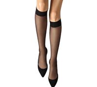 Wolford Damen Kniestrumpf "Satin Touch 20", schwarz, Gr. M