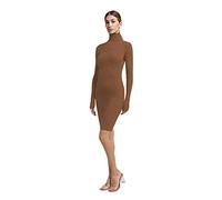Wolford Merino-Rippkleid für Damen, elegante Freizeitkleidung, ideal für Hochzeiten und besondere Anlässe, Wickel-Stil, schickes Design, Herbstblatt, Medium