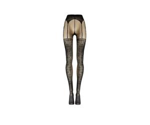 WOLFORD Modestrumpfhose FLOWER 20 DEN black/black schwarz | M