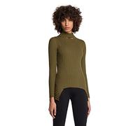 Wolford Strickpullover Cashmere Top Long Sleeves, Frauen Kaschmir-Oberteil,Langarm,hochgeschlossen,earth green,M (Medium)