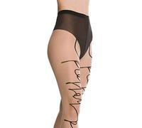 Wolford Strumpfhose mit Logo-Schriftzug für Damen, Ziemlich leicht/schwarz, Small